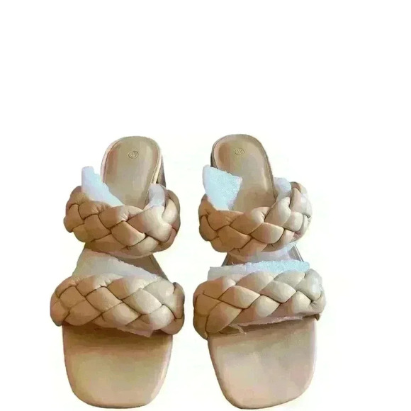 Women's Braided  heeled Sandals - Picture 3 of 3